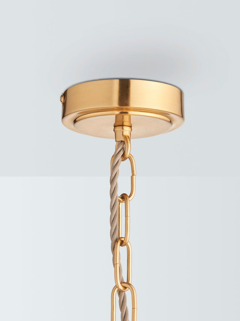 John Lewis Jardin glass pendant light brass adjustable drop, imported from the UK