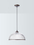 John Lewis Tristan ribbed glass pendant ceiling light bronze, imported from the UK