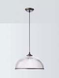 John Lewis Tristan ribbed glass pendant ceiling light bronze, imported from the UK
