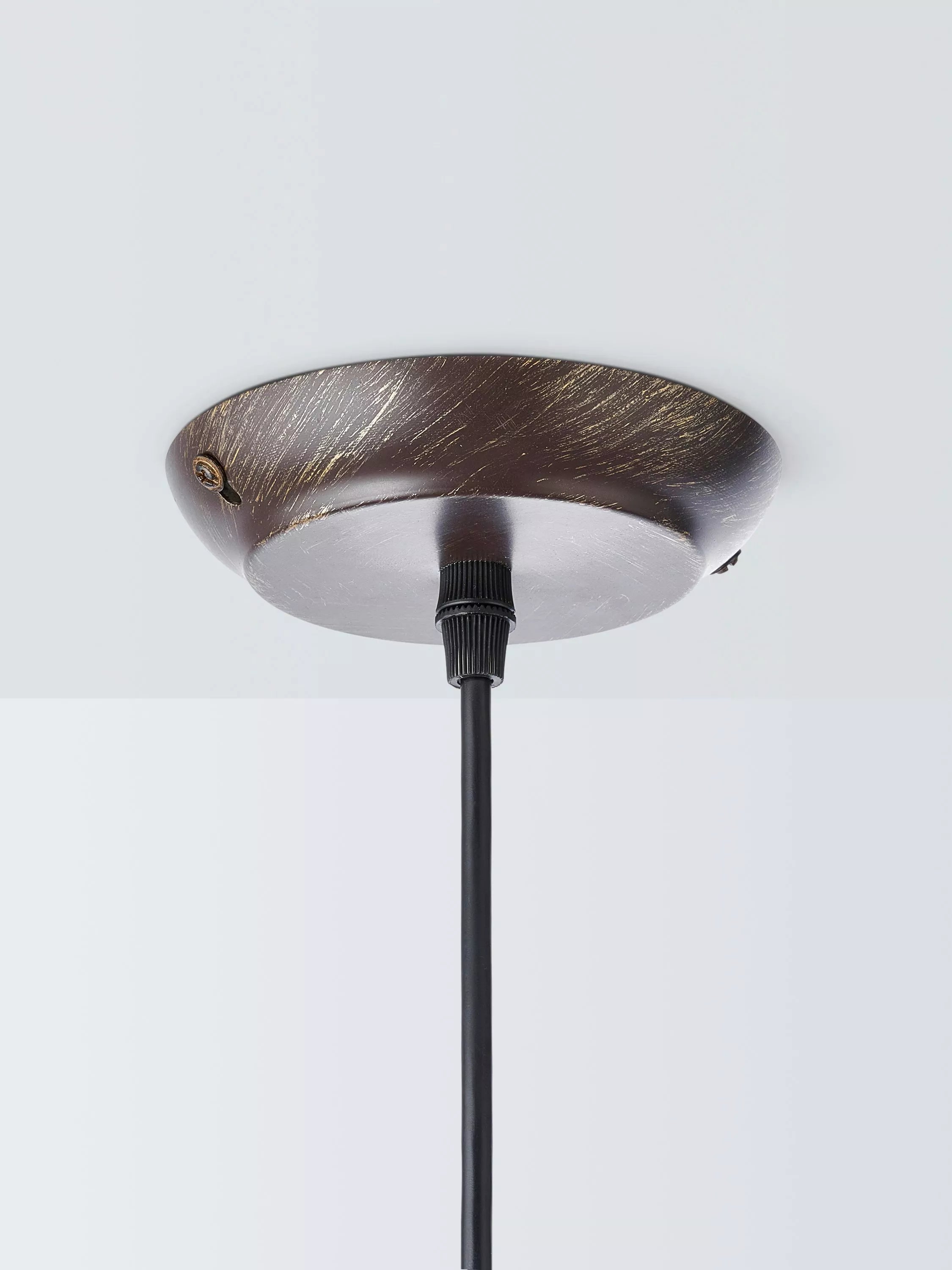 John Lewis Tristan ribbed glass pendant ceiling light bronze, imported from the UK