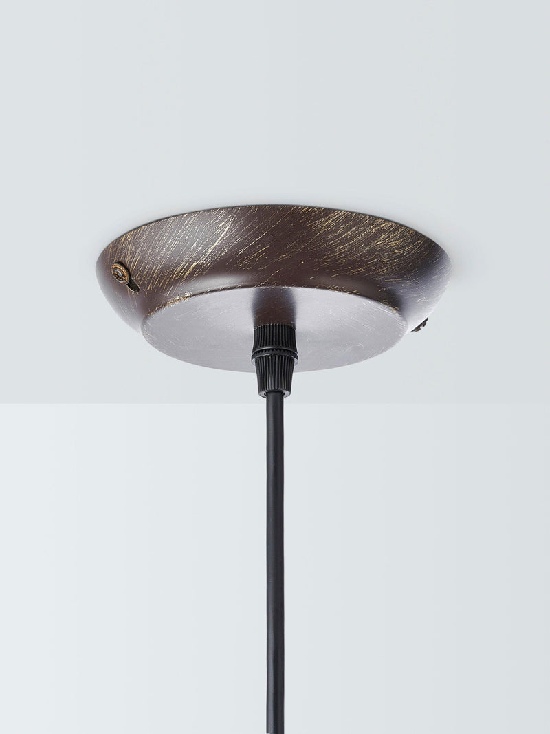 John Lewis Tristan ribbed glass pendant ceiling light bronze, imported from the UK