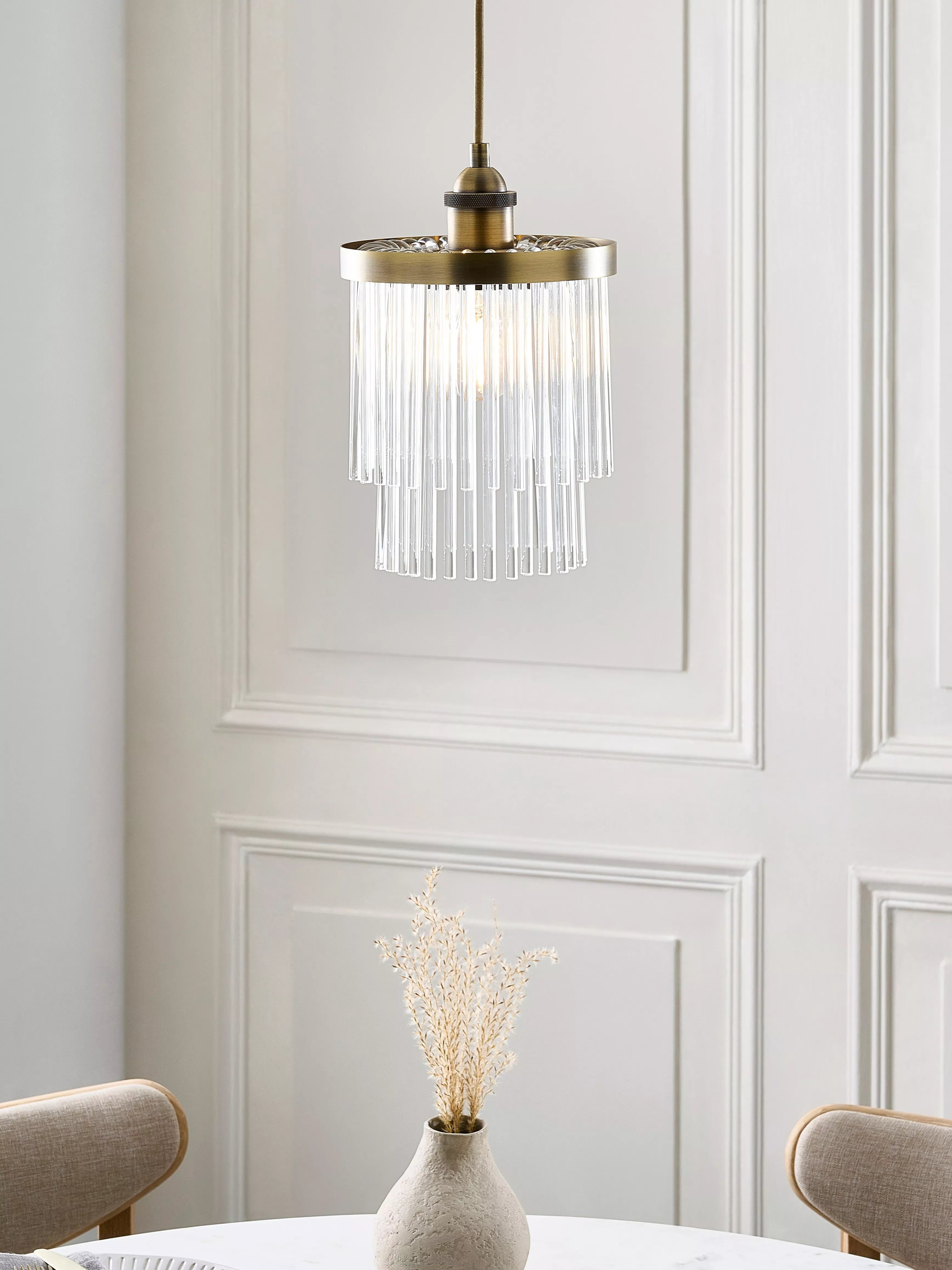 John Lewis Lexton ceiling shade antique brass 21.3cm, imported from the UK