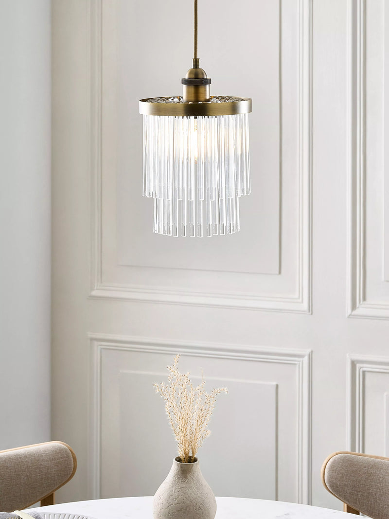 John Lewis Lexton ceiling shade antique brass 21.3cm, imported from the UK
