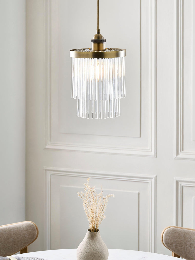 John Lewis Lexton ceiling shade antique brass 21.3cm, imported from the UK