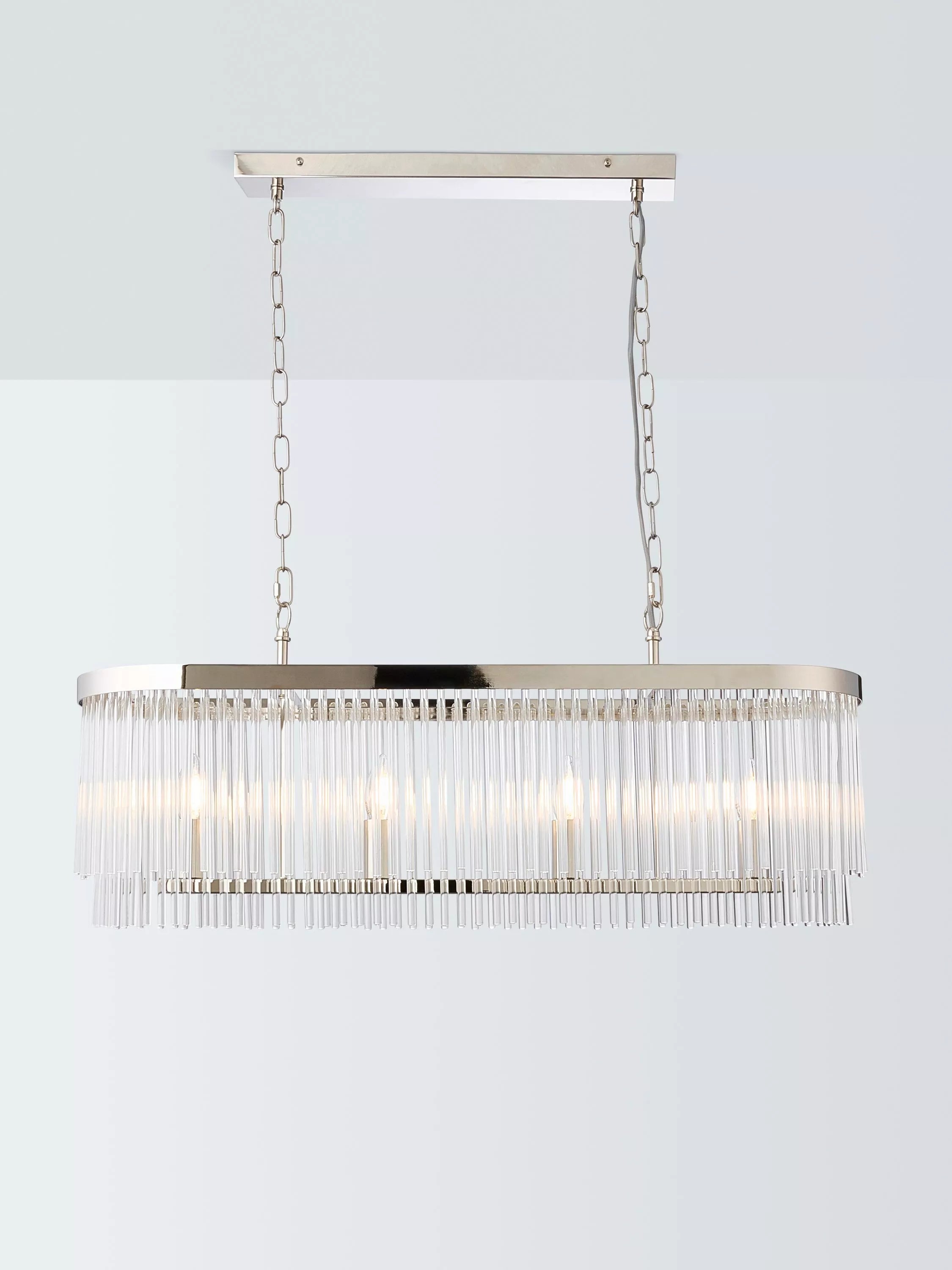 John Lewis Lexton Over Diner Ceiling Light, Nickel