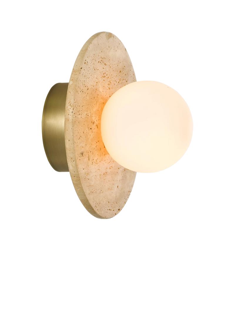 John Lewis Bowl marble wall light travertine - British product