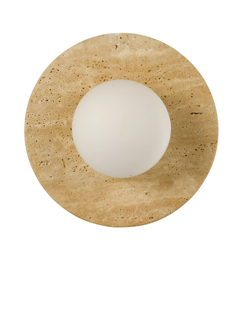 John Lewis Bowl marble wall light travertine - British product