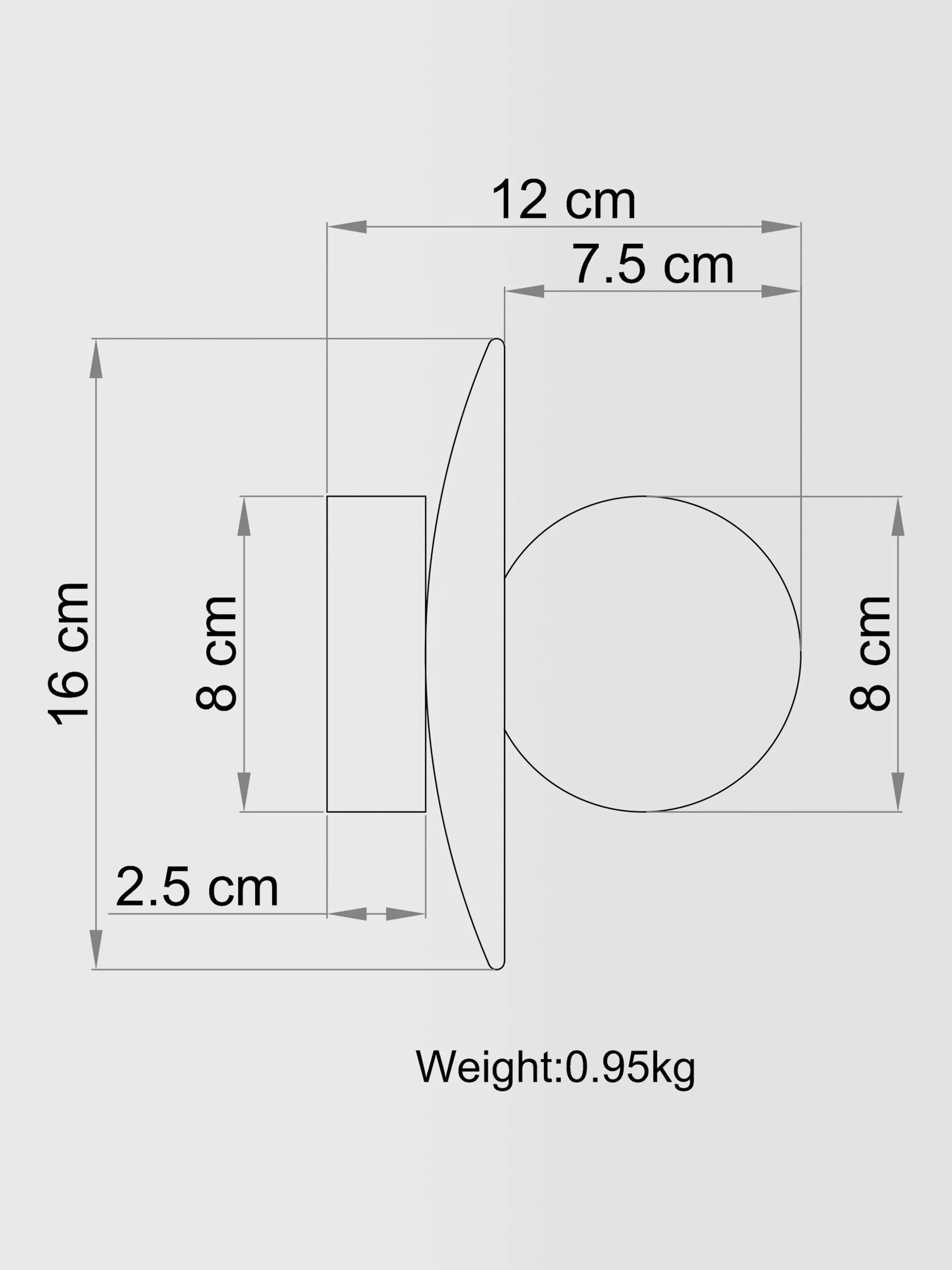John Lewis Bowl marble wall light travertine - British product