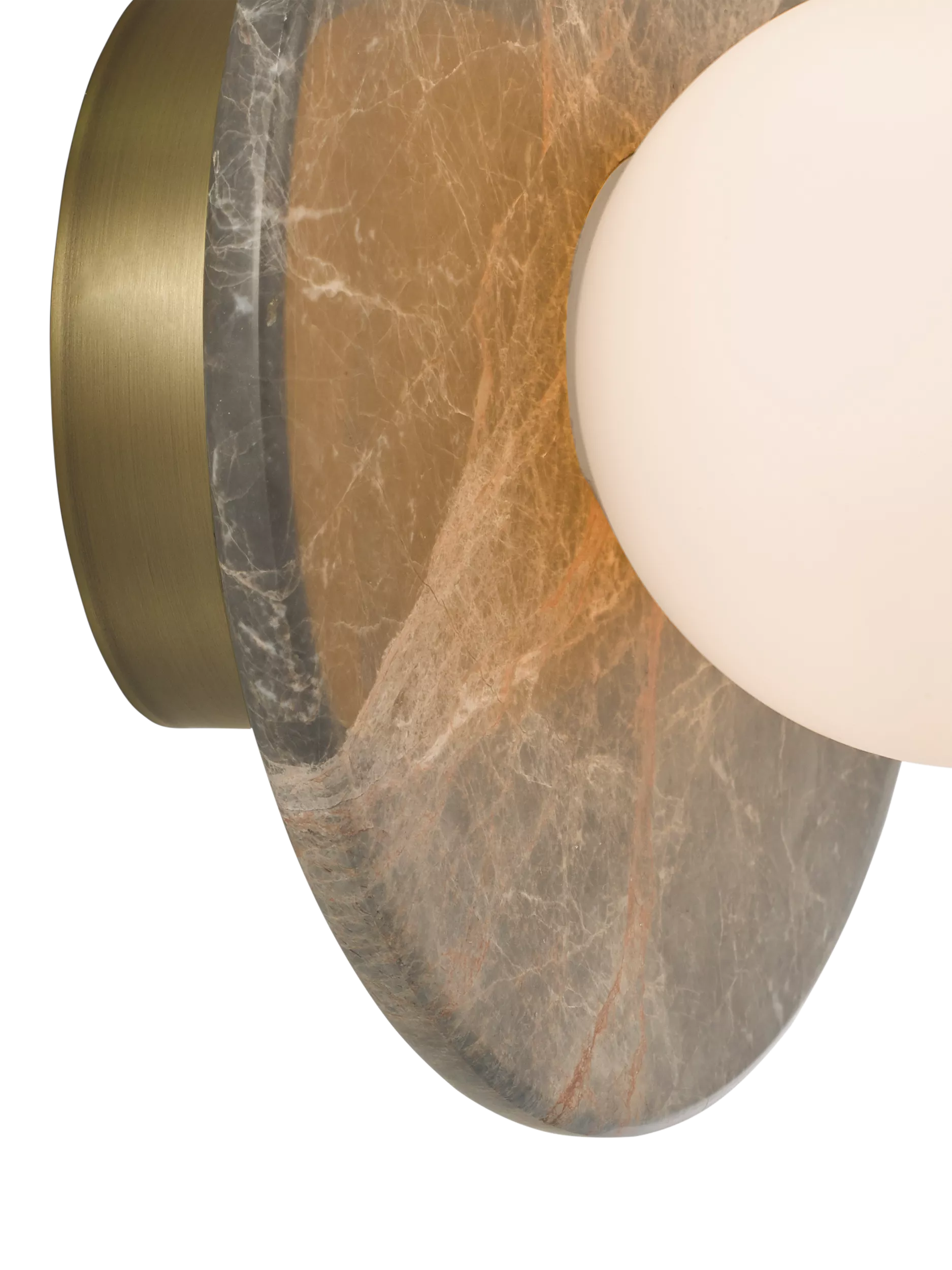 John Lewis Bowl Marble Wall Light Bost Grey, imported from the UK