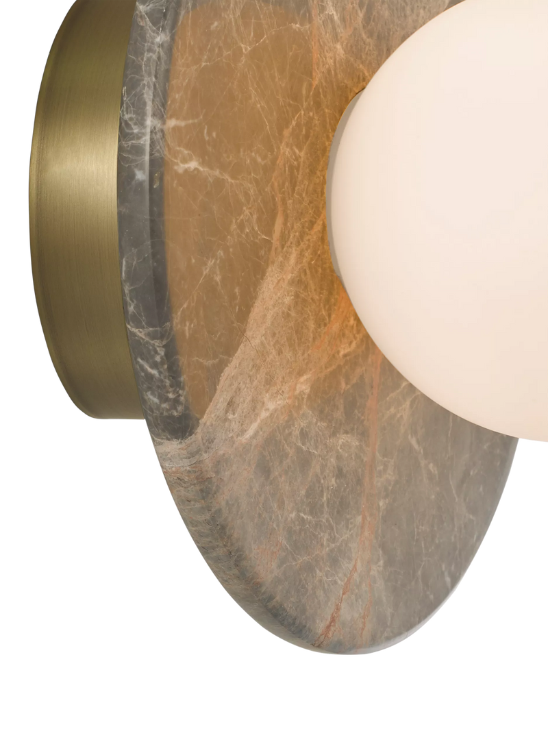 John Lewis Bowl Marble Wall Light Bost Grey, imported from the UK