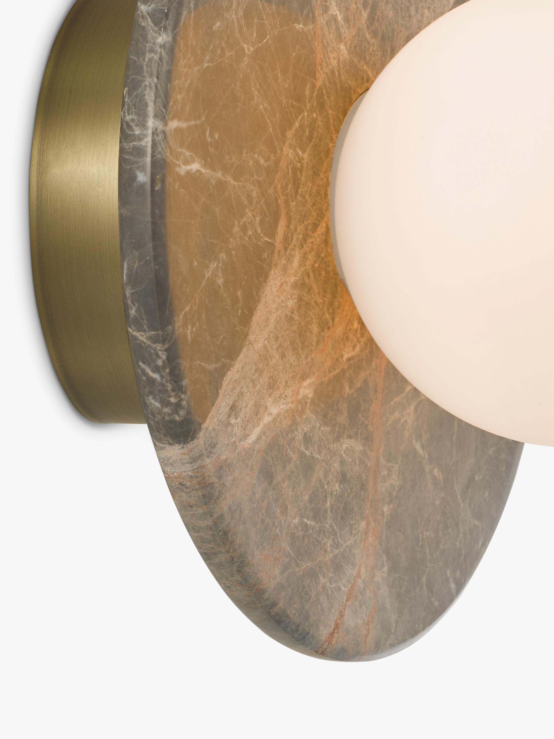 John Lewis Bowl Marble Wall Light Bost Grey, imported from the UK