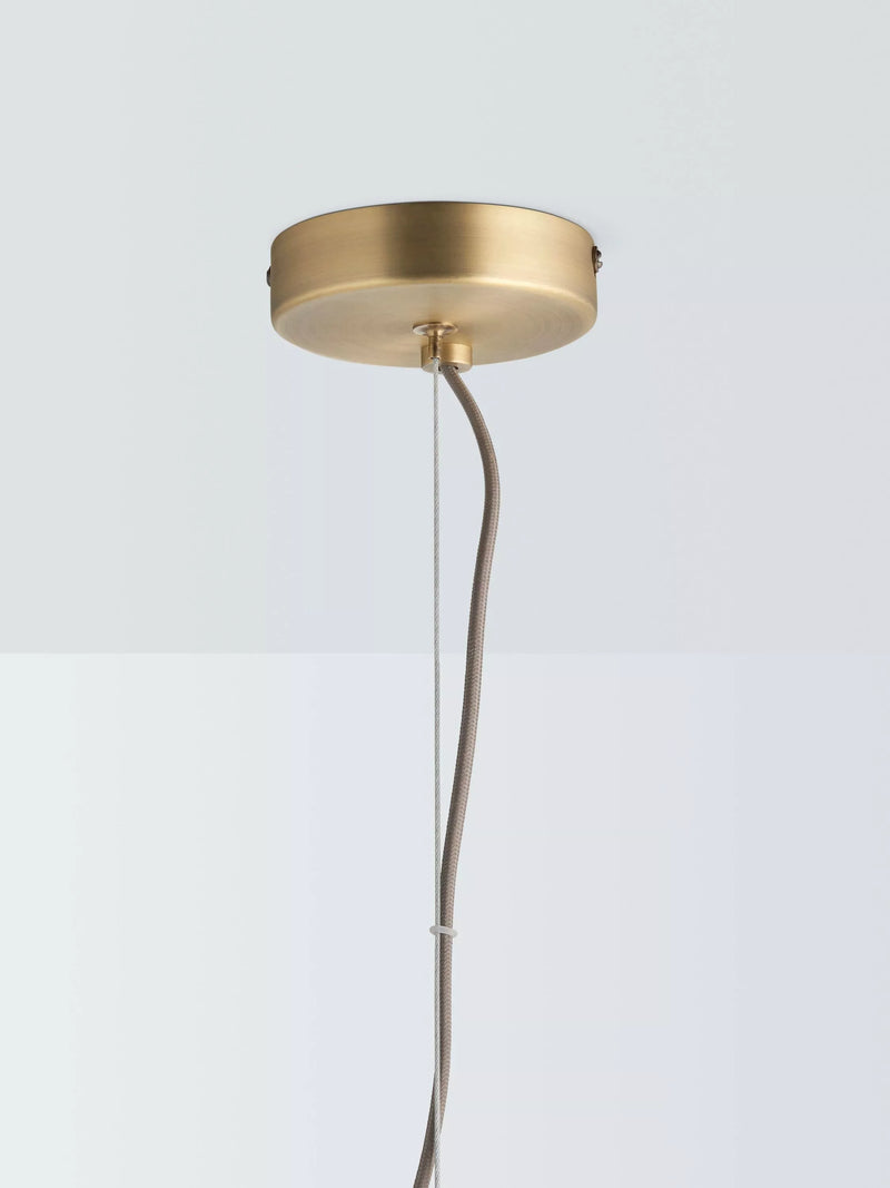John Lewis pleated glass globe ceiling light antique brass - British product