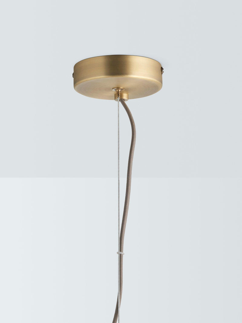 John Lewis pleated glass globe ceiling light antique brass - British product