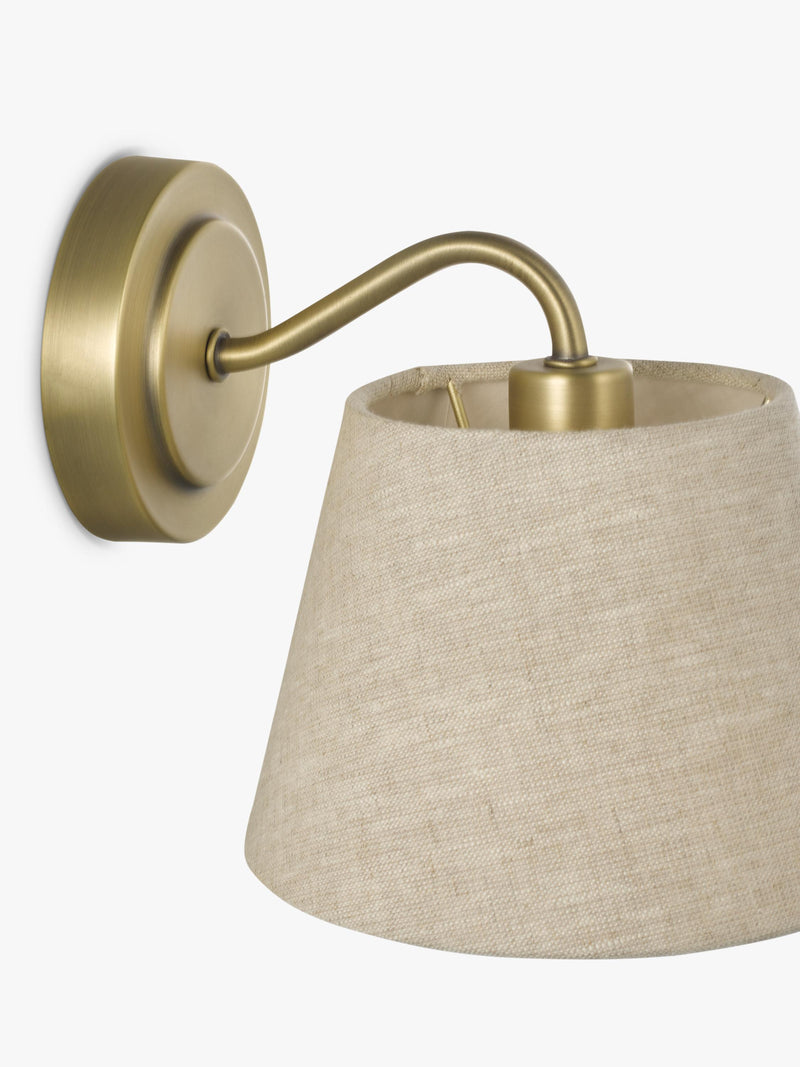 John Lewis Fulham single arm wall light antique, imported from the UK