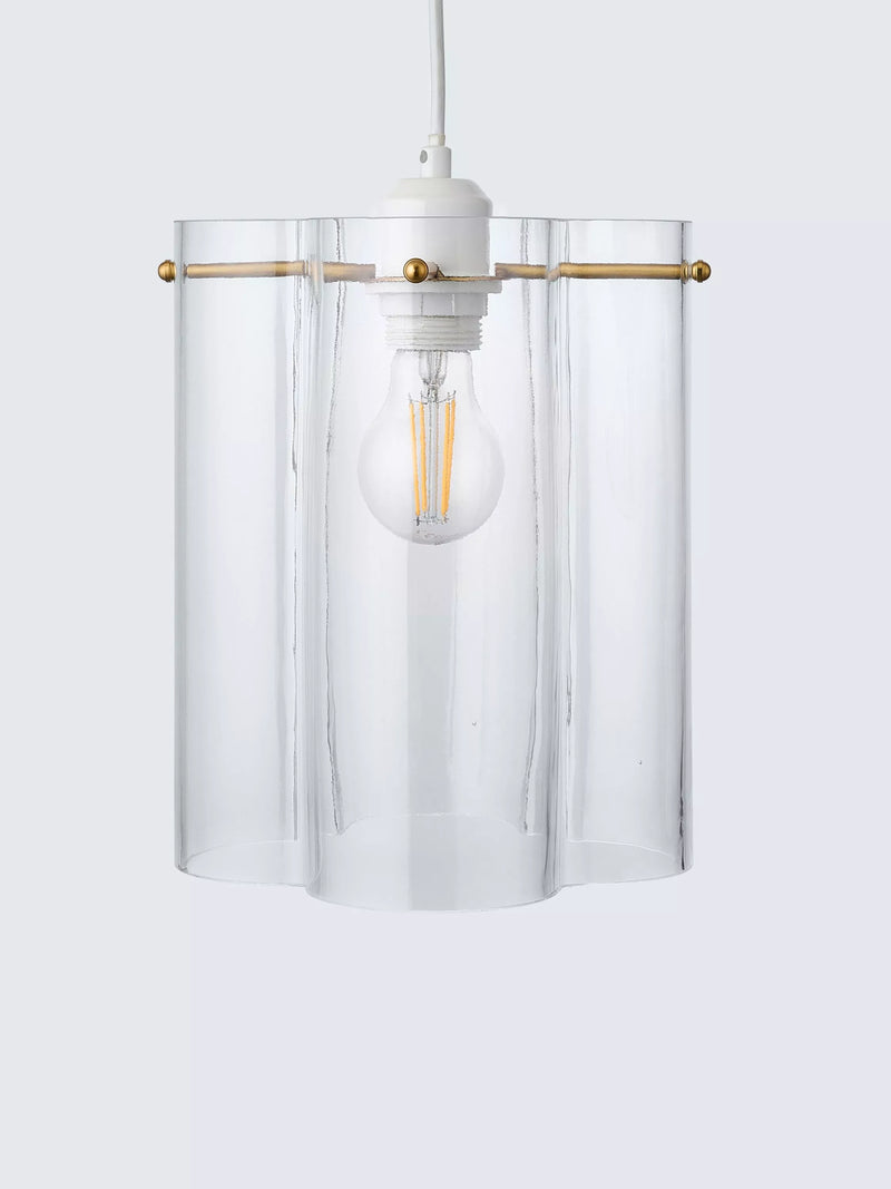 John Lewis Poppy easy-fit ceiling shade clear glass - British product