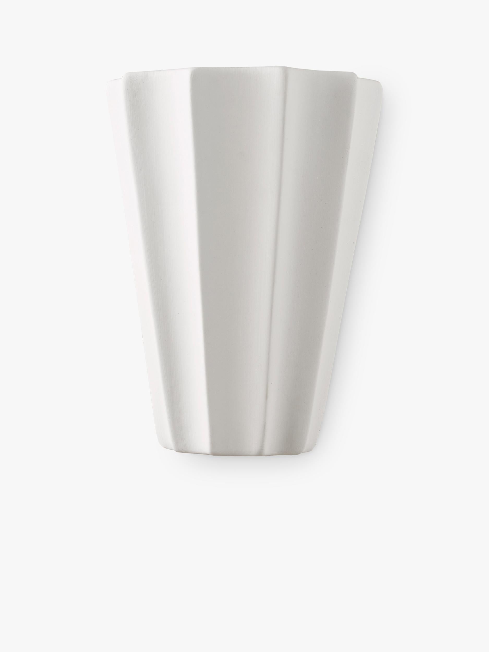 John Lewis tapered scalloped wall light white - British product