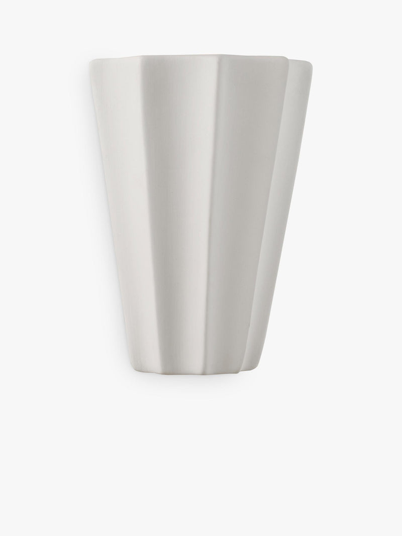 John Lewis tapered scalloped wall light white - British product