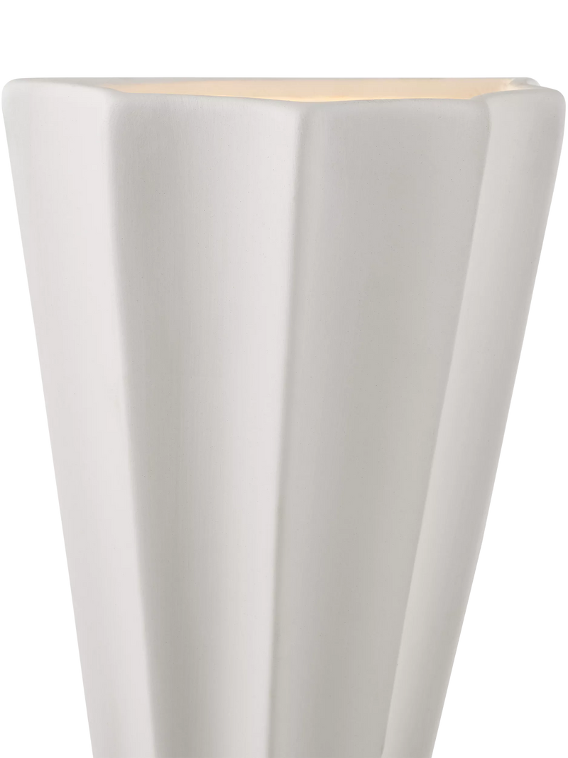 John Lewis tapered scalloped wall light white - British product