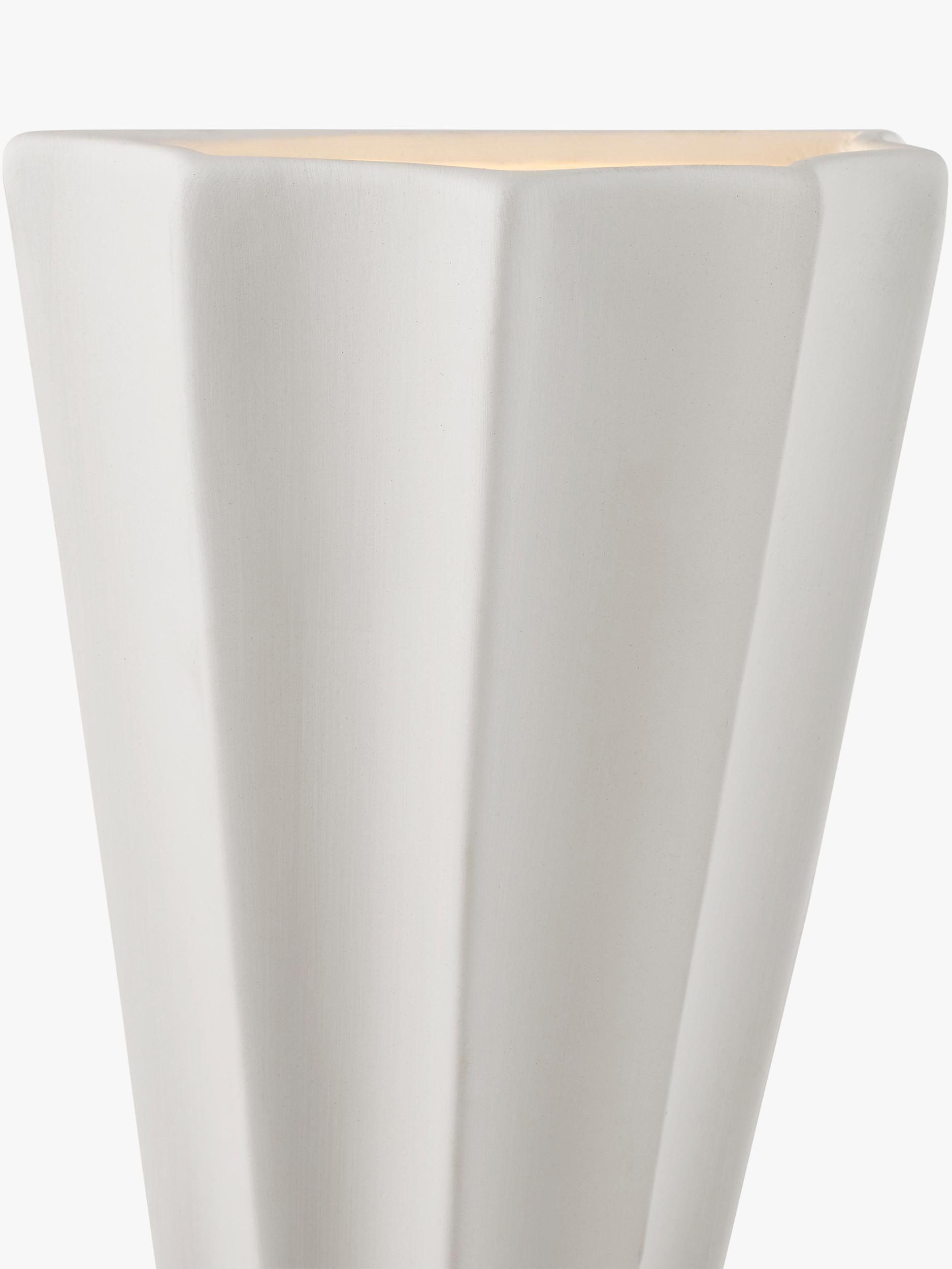 John Lewis tapered scalloped wall light white - British product