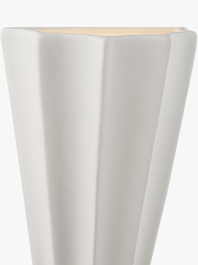 John Lewis tapered scalloped wall light white - British product