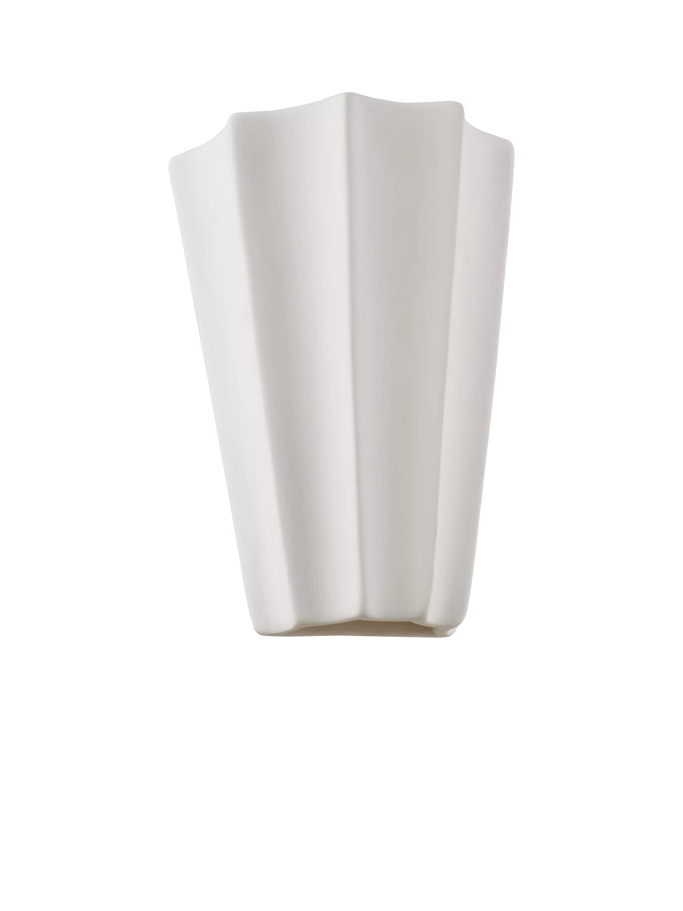 John Lewis tapered scalloped wall light white - British product