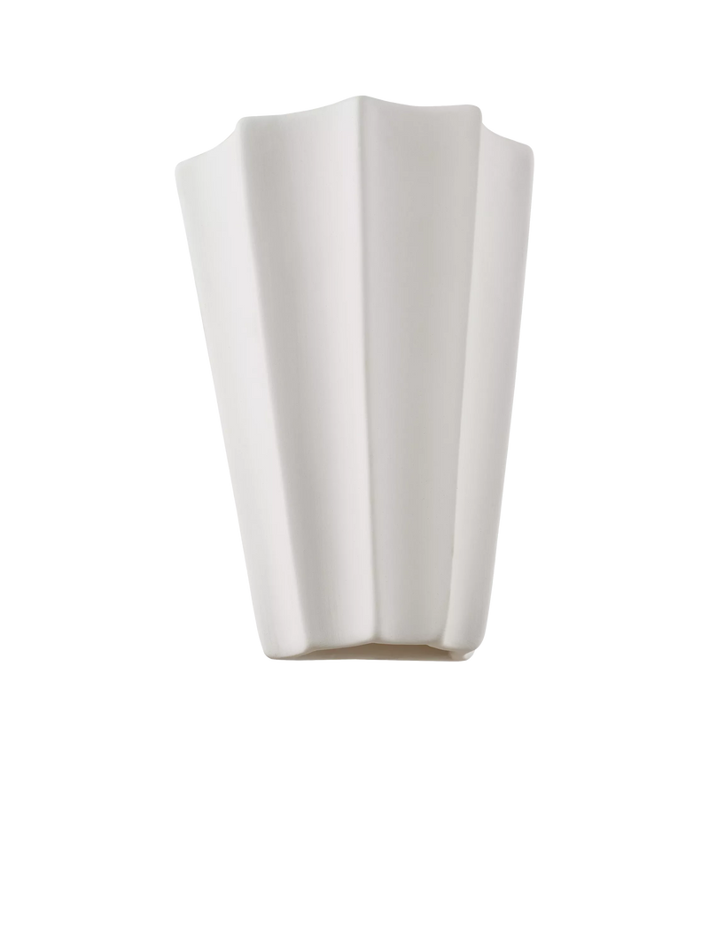John Lewis tapered scalloped wall light white - British product