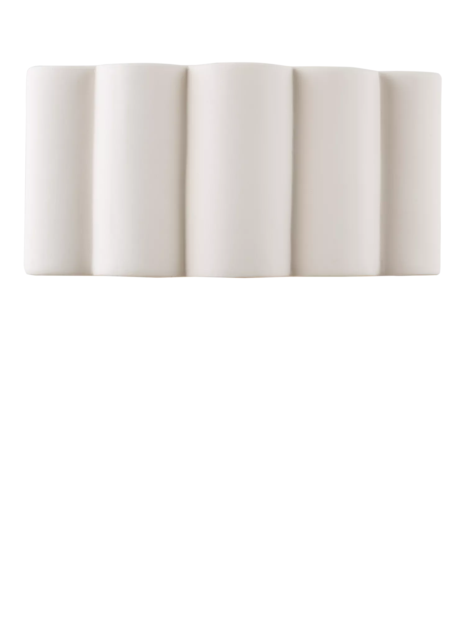 John Lewis ceramic fluted wall light, white (British brand)