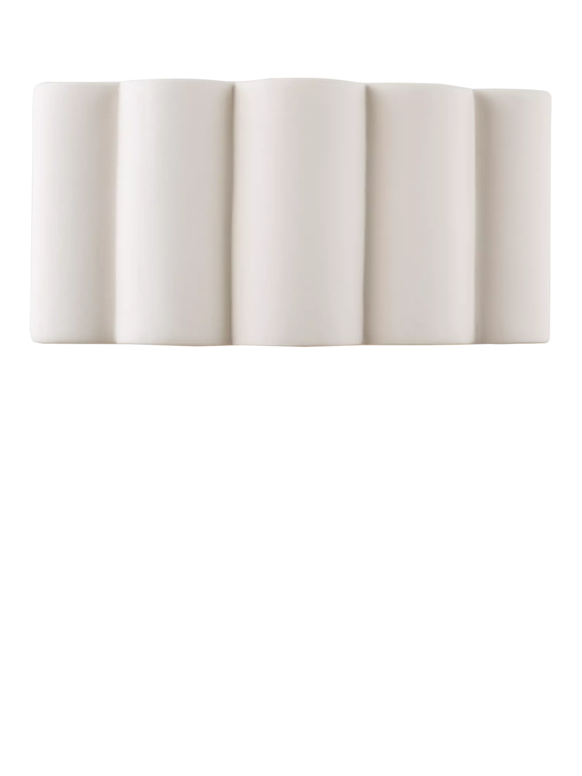 John Lewis ceramic fluted wall light, white (British brand)