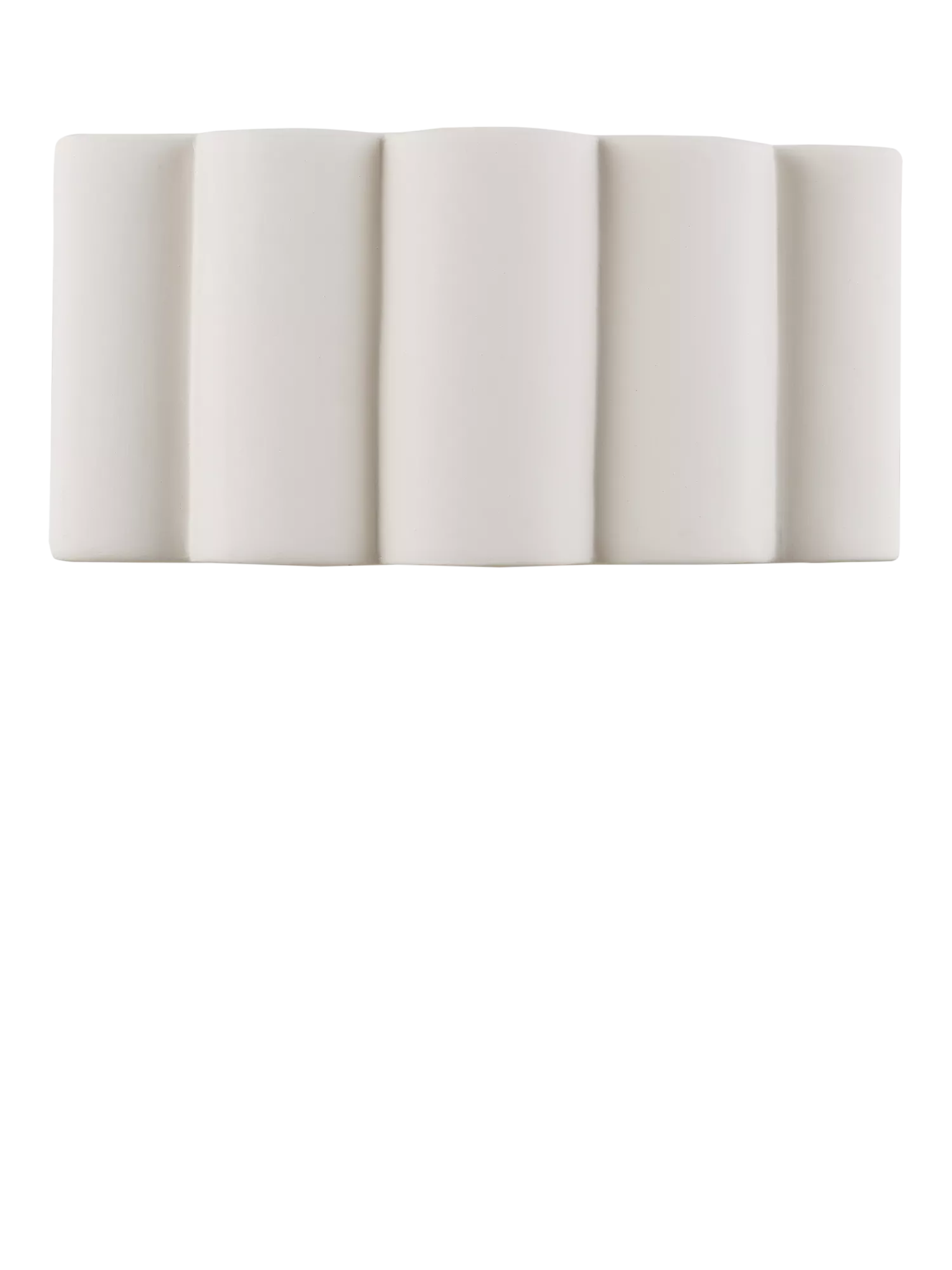 John Lewis ceramic fluted wall light, white (British brand)