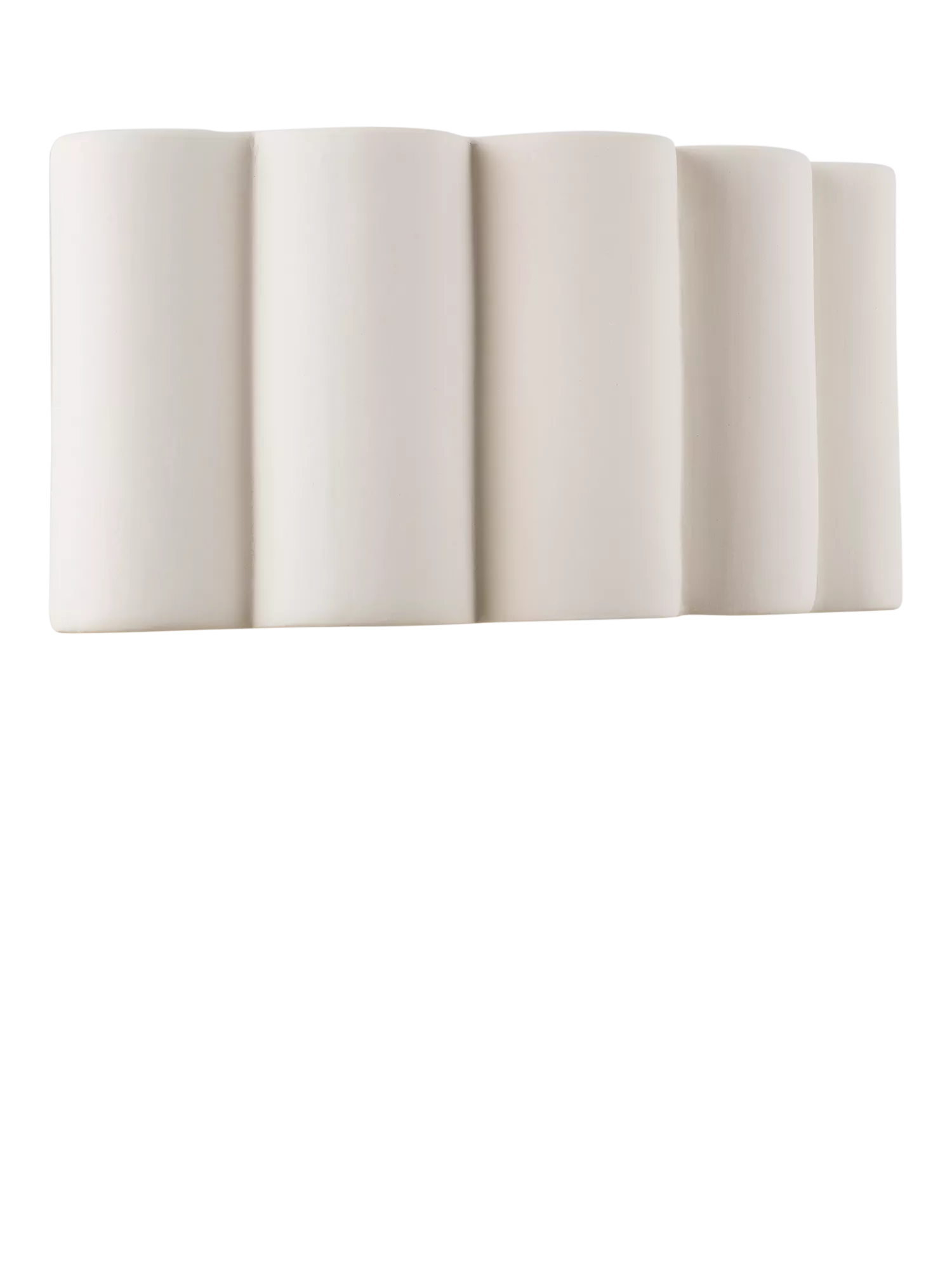 John Lewis ceramic fluted wall light, white (British brand)