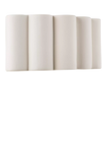 John Lewis ceramic fluted wall light, white (British brand)