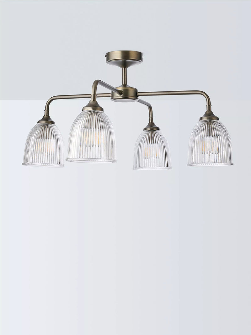John Lewis Saltern semi flush ceiling light in pewter (British brand)