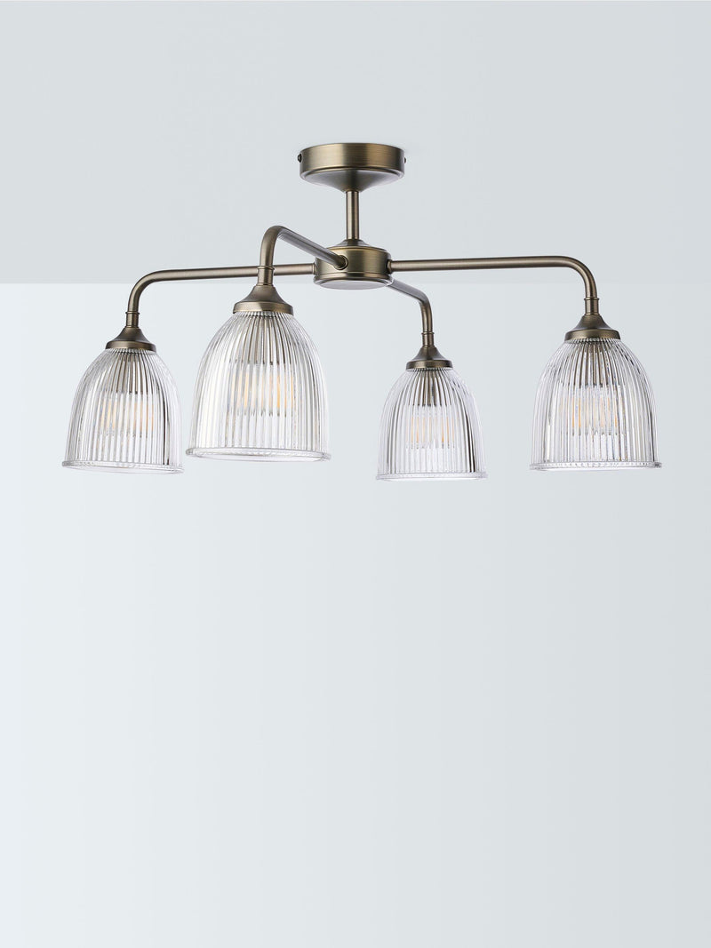 John Lewis Saltern semi flush ceiling light in pewter (British brand)
