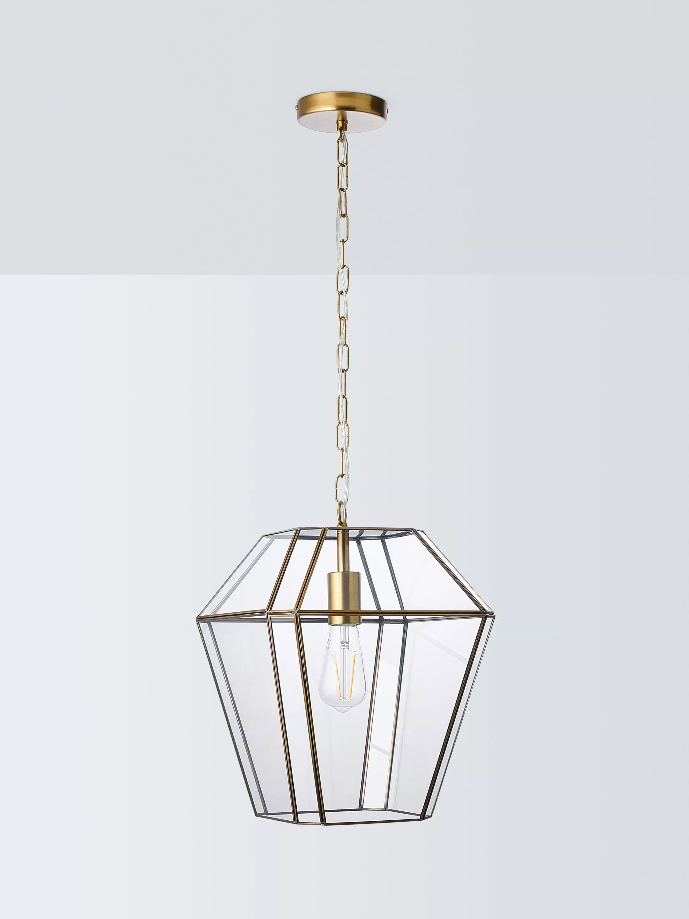 John Lewis lantern pendant ceiling light antique brass imported from the UK