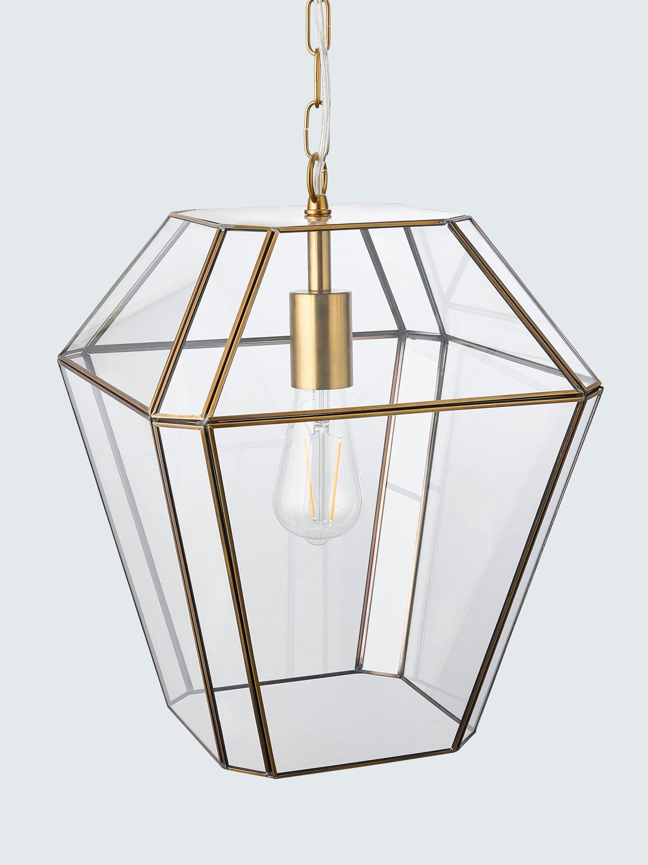 John Lewis lantern pendant ceiling light antique brass imported from the UK