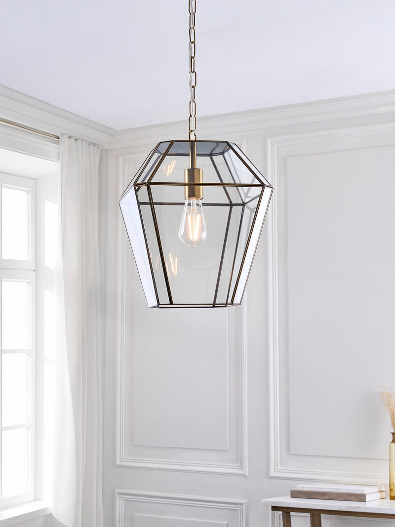 John Lewis lantern pendant ceiling light antique brass imported from the UK
