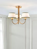 John Lewis Trevelyan ceiling light antique brass and avocado (British brand)