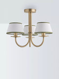 John Lewis Trevelyan ceiling light antique brass and avocado (British brand)