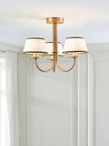 John Lewis Trevelyan ceiling light antique brass and avocado (British brand)