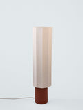 John Lewis floor lamp with ceramic base and natural linen shade (British brand)