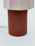 John Lewis floor lamp with ceramic base and natural linen shade (British brand)