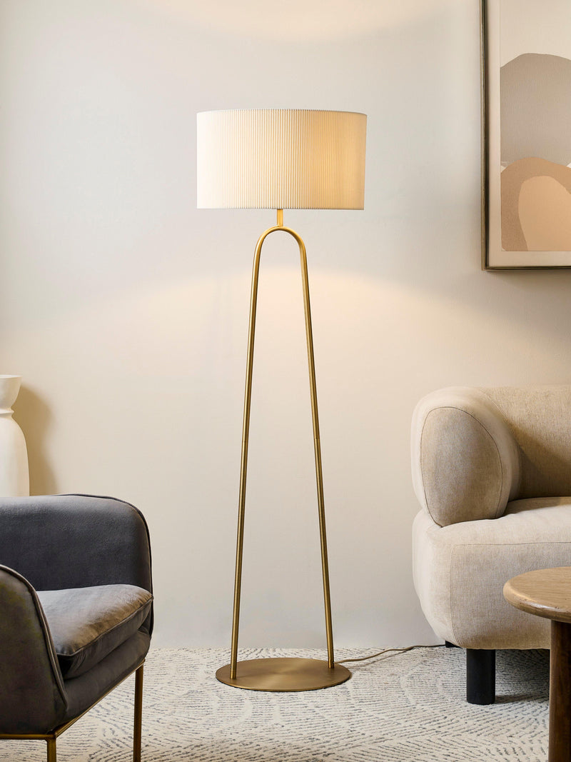 John Lewis Rosso floor lamp matt antique brass - British product