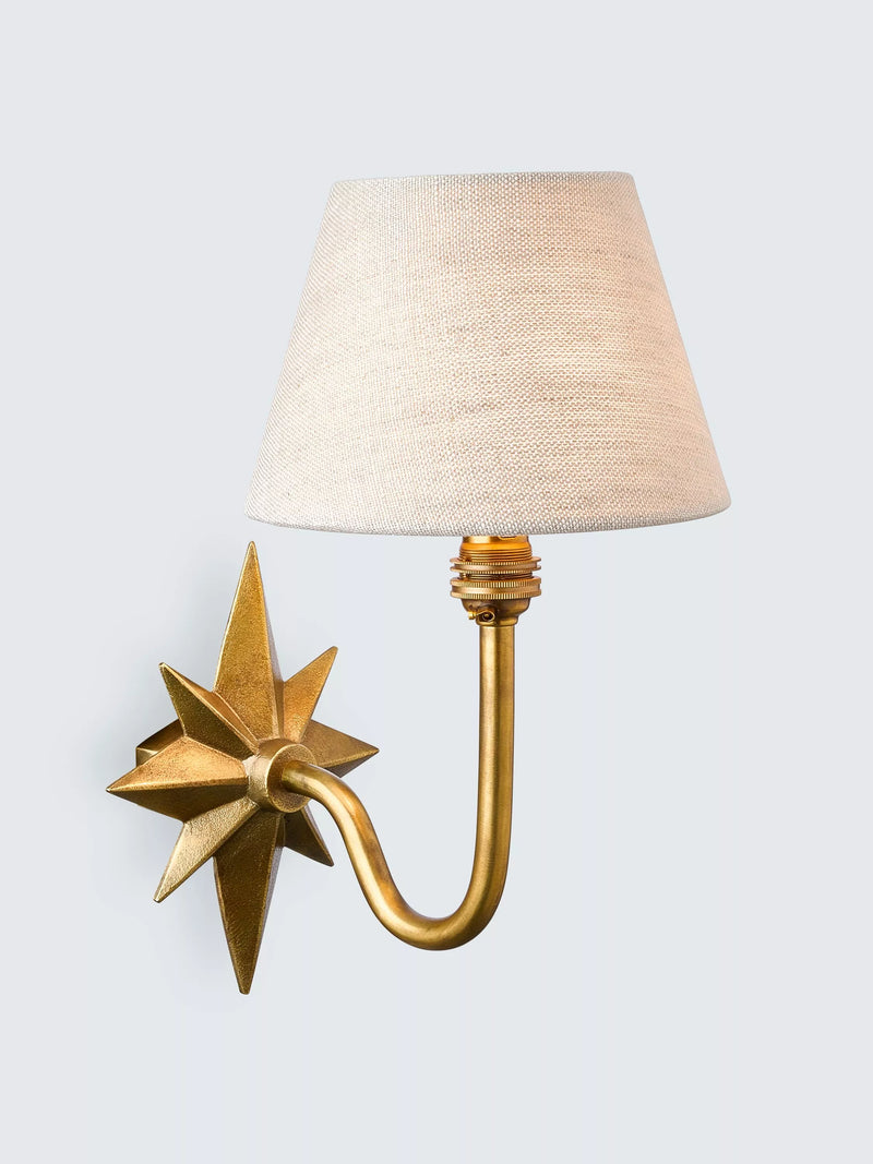 John Lewis Astrid Star wall lamp base aged brass, imported from the UK