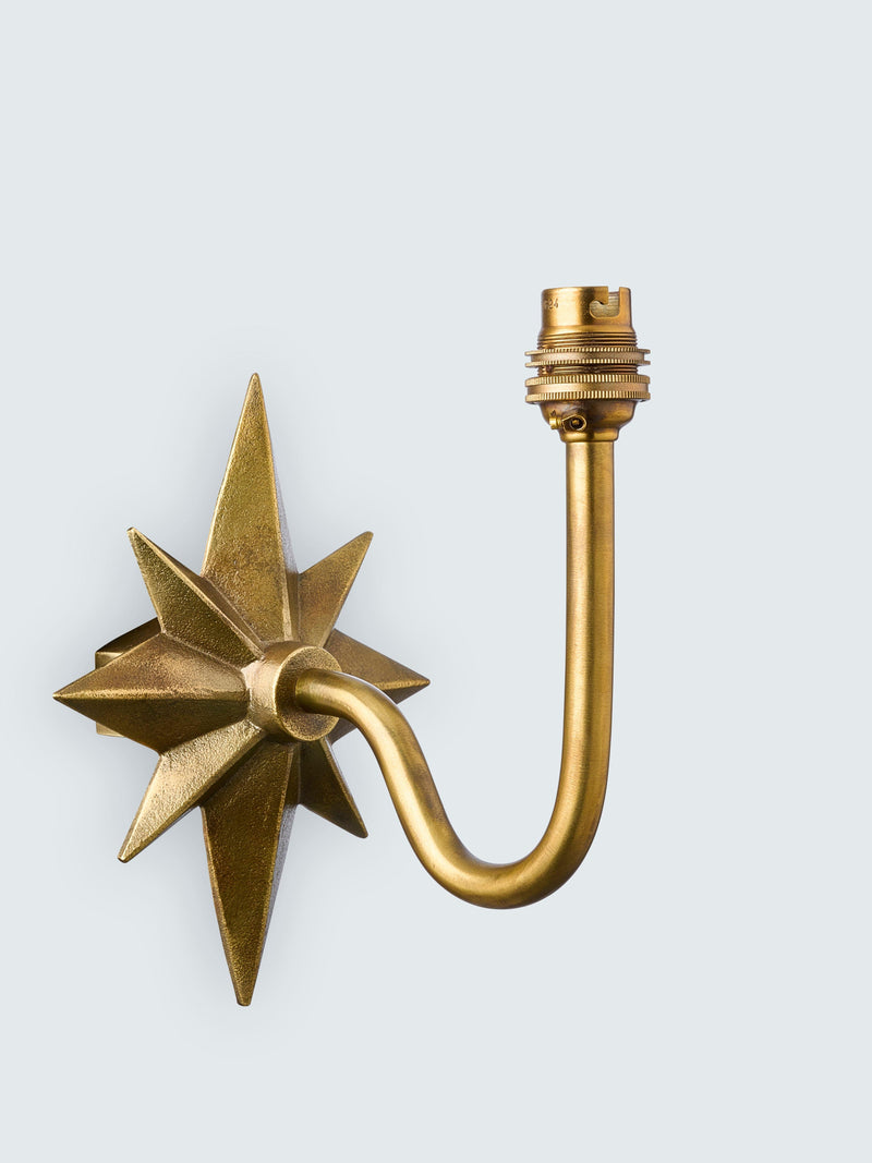 John Lewis Astrid Star wall lamp base aged brass, imported from the UK