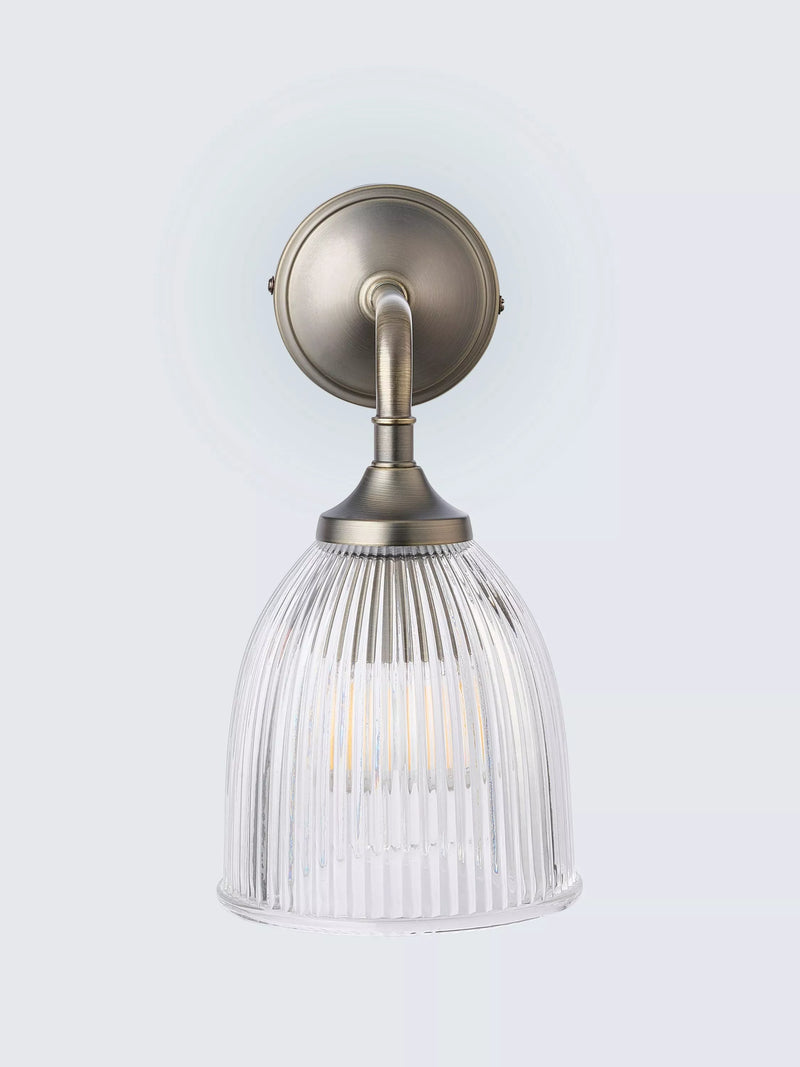 John Lewis Saltern glass wall light pewter (British brand)