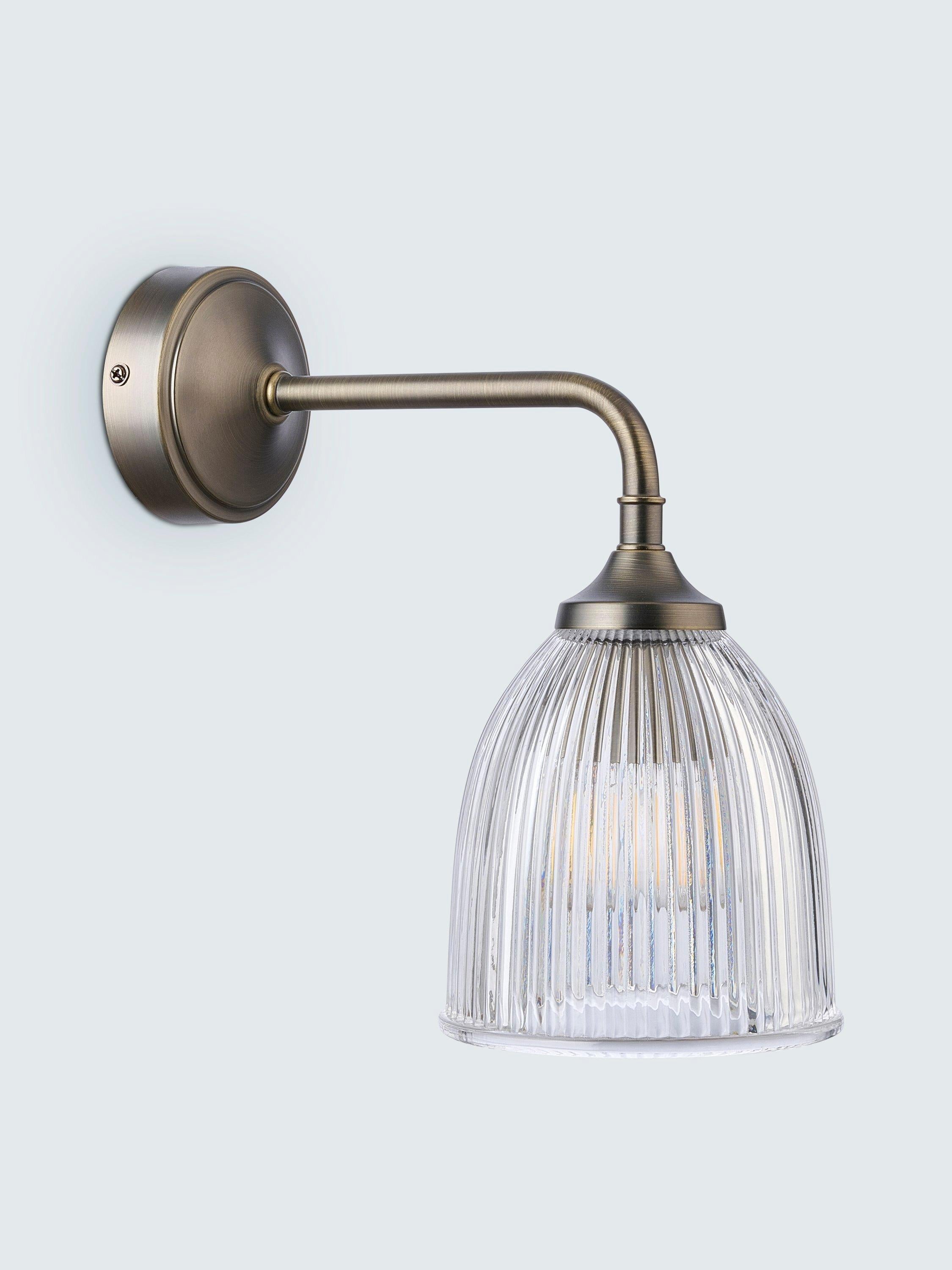 John Lewis Saltern glass wall light pewter (British brand)