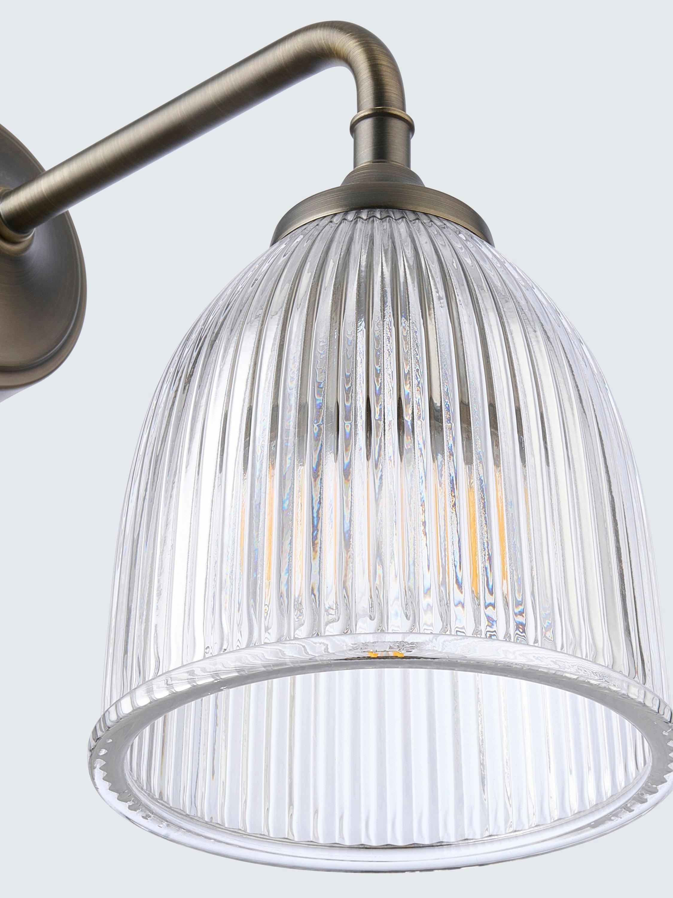 John Lewis Saltern glass wall light pewter (British brand)