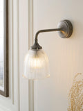 John Lewis Saltern glass wall light pewter (British brand)
