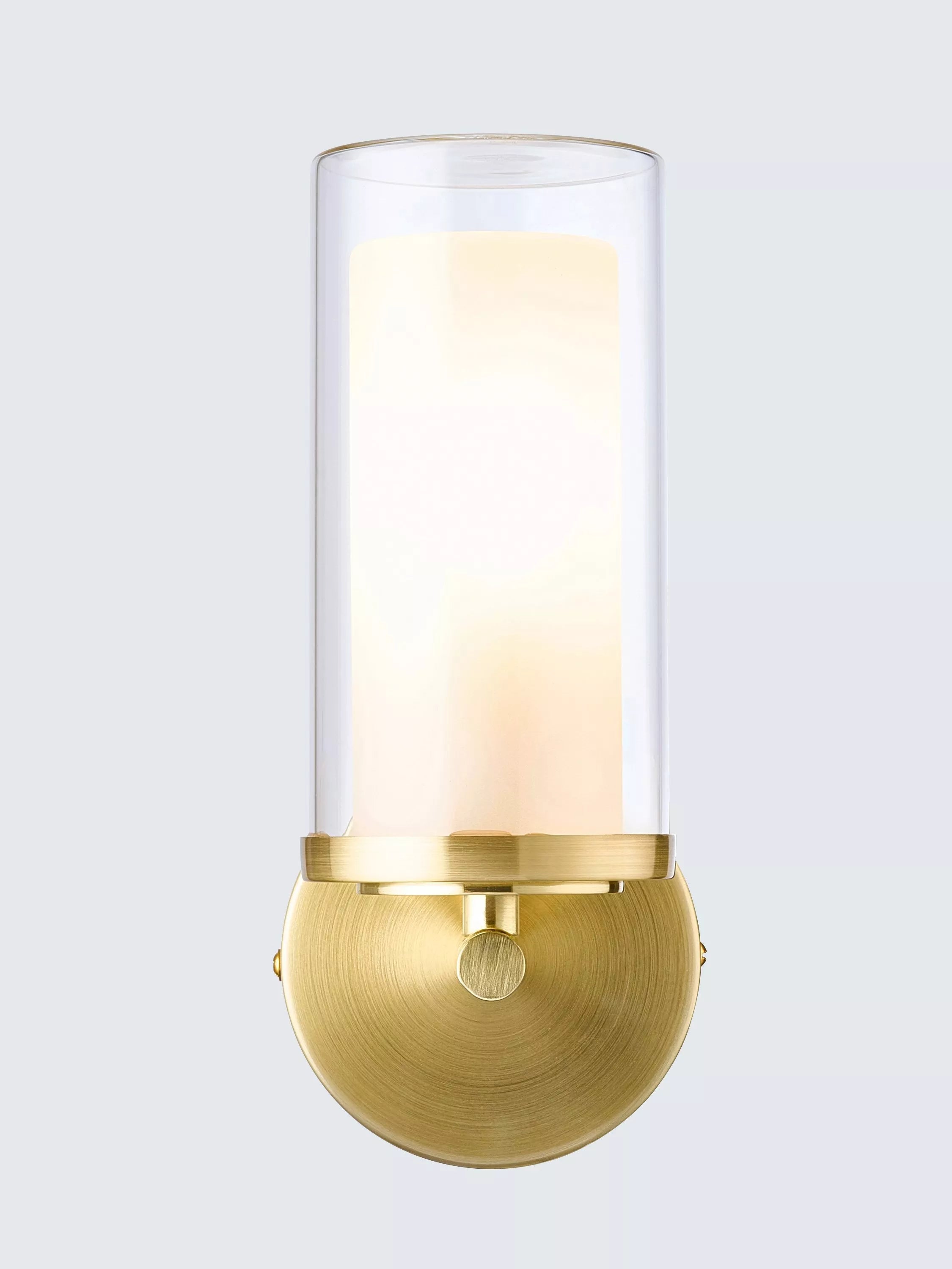 John Lewis Sydney bathroom wall light brushed brass finish, UK version