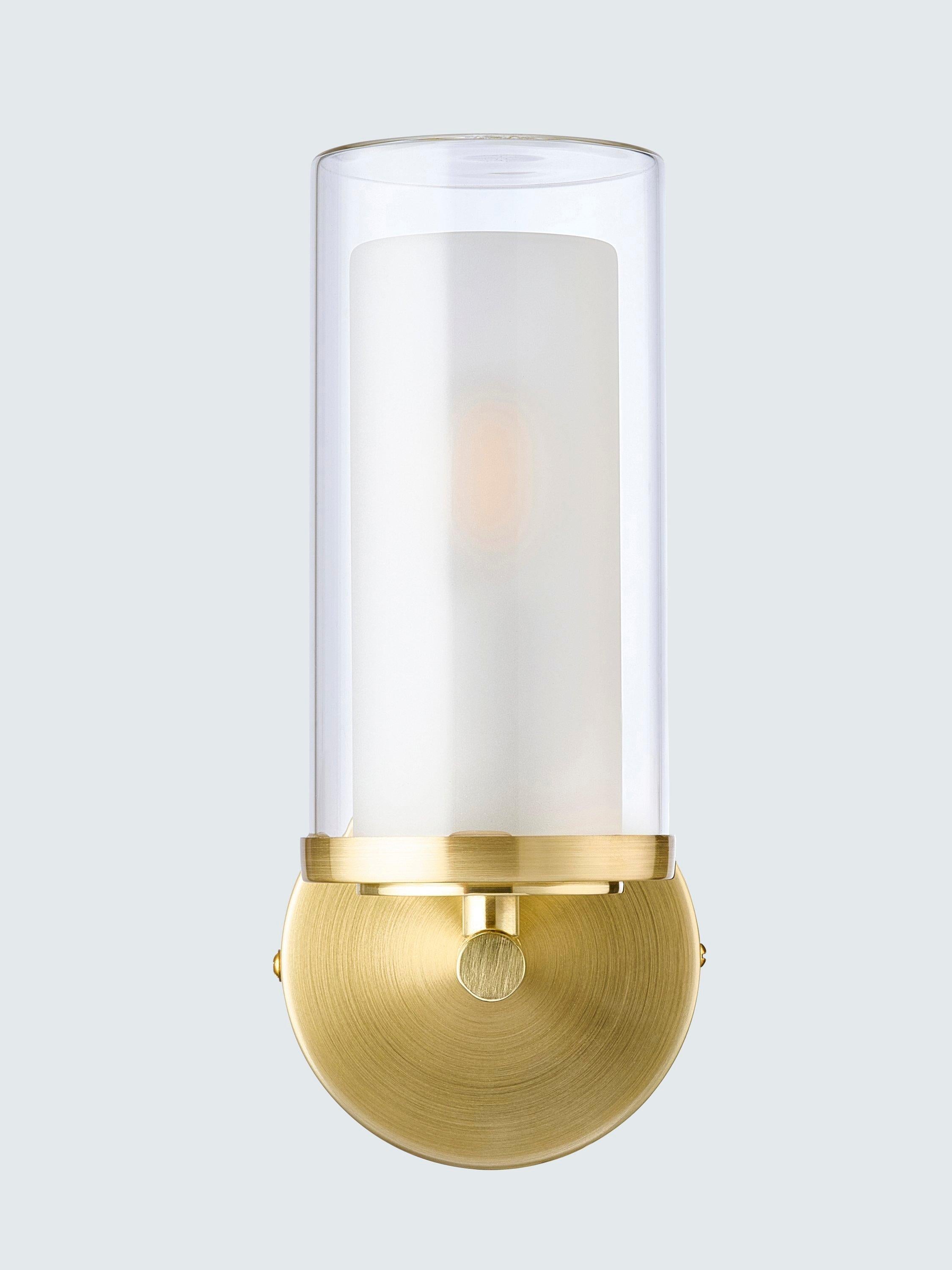 John Lewis Sydney bathroom wall light brushed brass finish, UK version